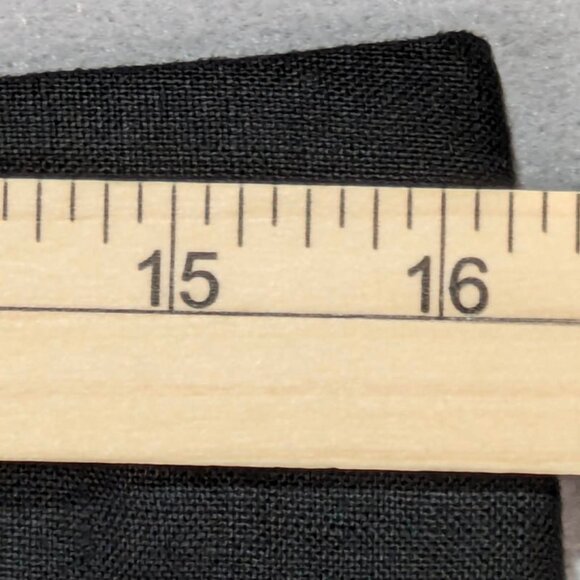 Jillian Jones Crop Pants Womens 12 Black 100% Linen Resort Coastal Tropical Chic - Picture 6 of 11